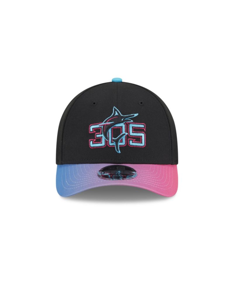 Men's Black Miami Marlins 2025 City Connect 9FORTY M-Crown Adjustable Hat
