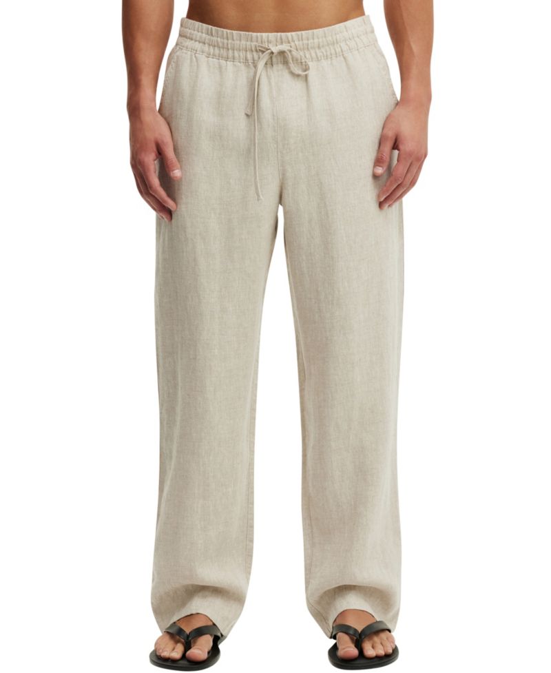 Men's Baggy Worker Linen Relaxed-Fit Pants