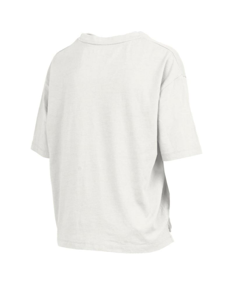 Women's White Tennessee Volunteers Motley Crew Bishop Waist Length Oversized Slub T-Shirt