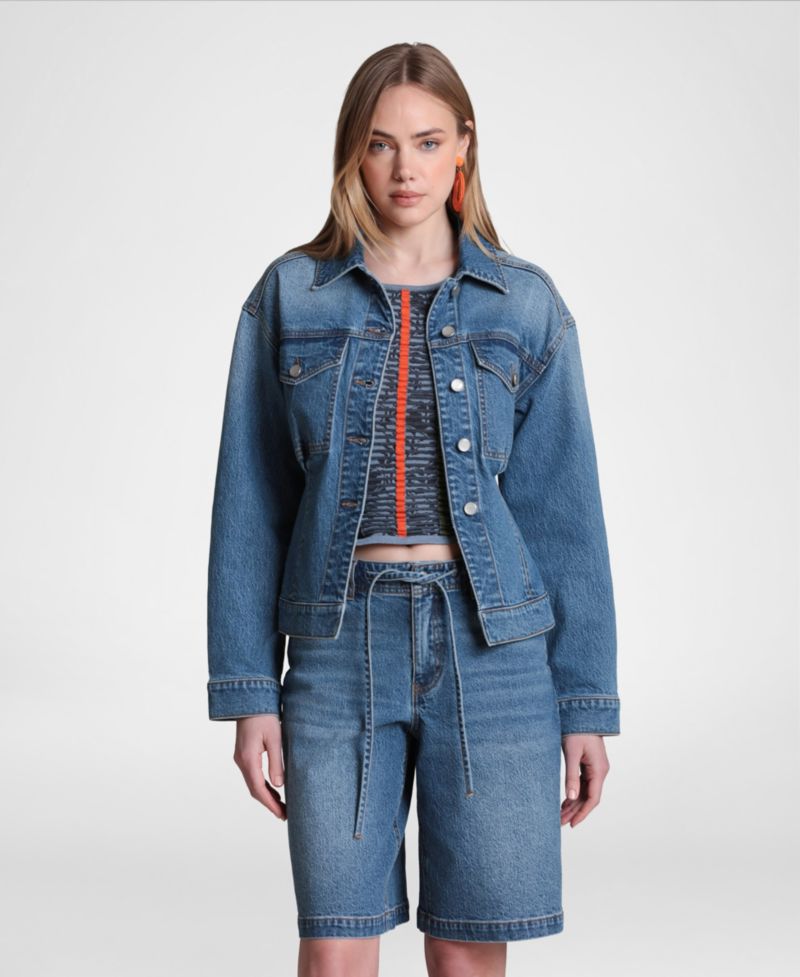 Women's Back Cinch Denim Jacket
