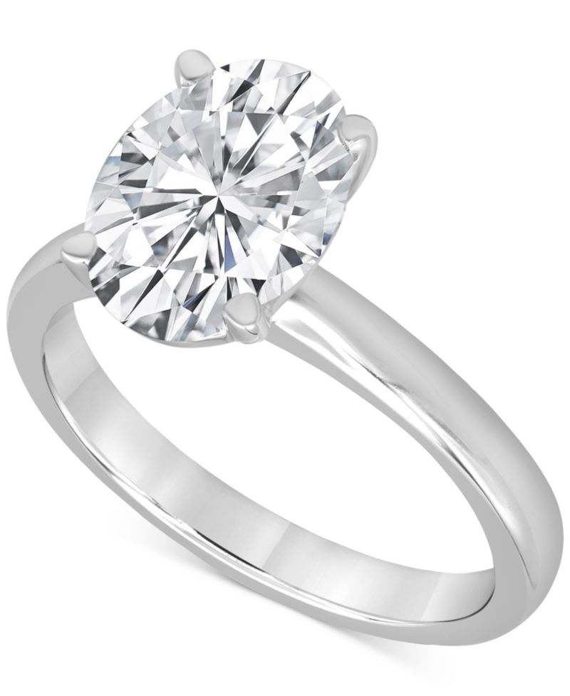 Certified Lab Grown Diamond Oval Solitaire Engagement Ring (4 ct. t.w.) in 14k Gold