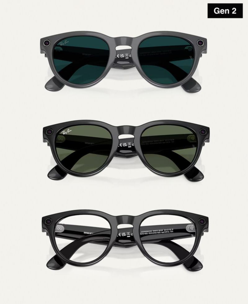 Ray-Ban Unisex AI Glasses, Meta Headliner RW4013 - GEN 2