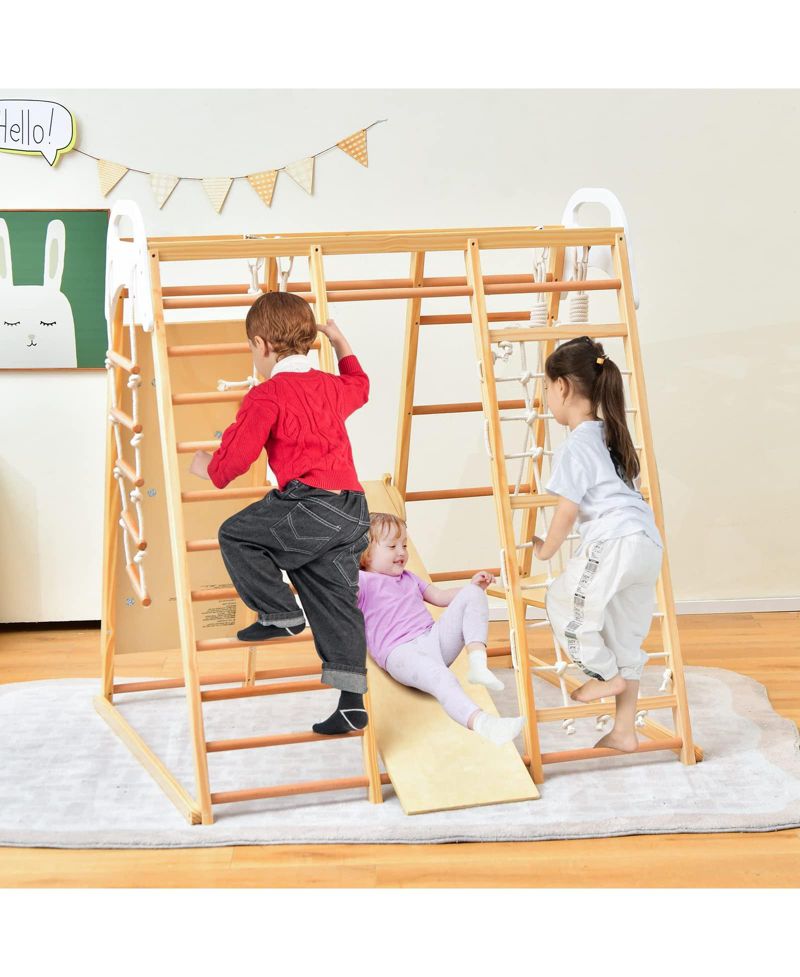 8-in-1 Beech Wood Jungle Gym Playset