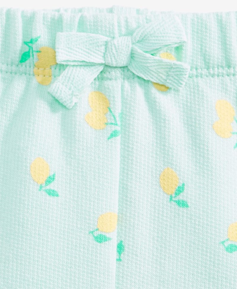 Baby Girls' 3M-24M Mix and Match French Terry Lemon Toss Shorts