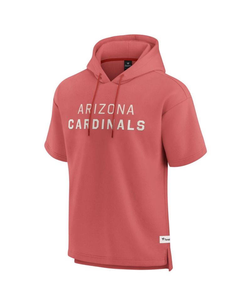 Men's Red Arizona Cardinals Elements Future Ground Lettering Short Sleeve Pullover Hoodie