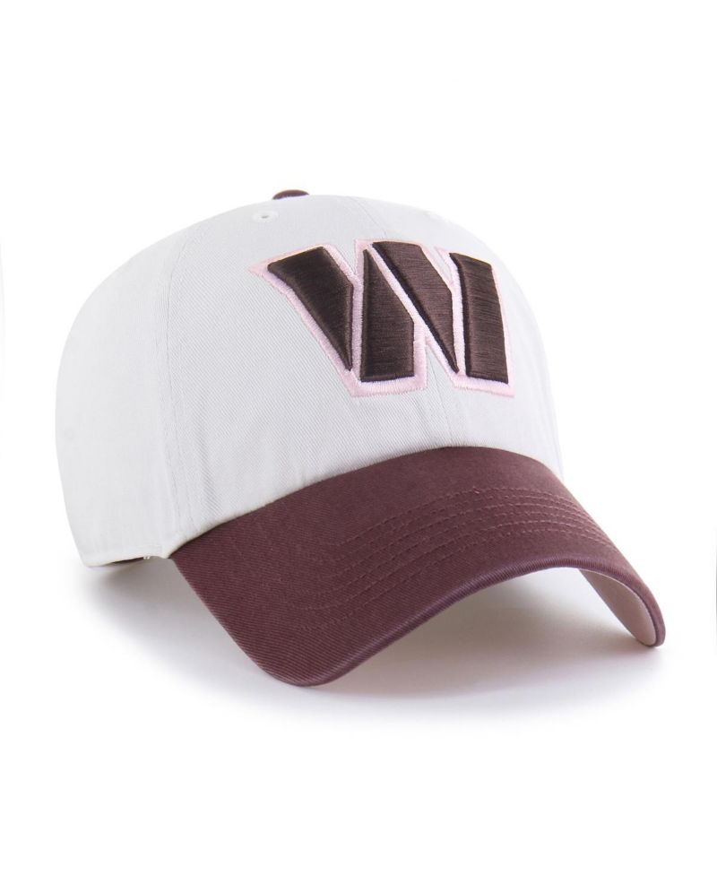 Men's and Women's Stone/Burgundy Washington Commanders Love Letter Clean Up Adjustable Hat