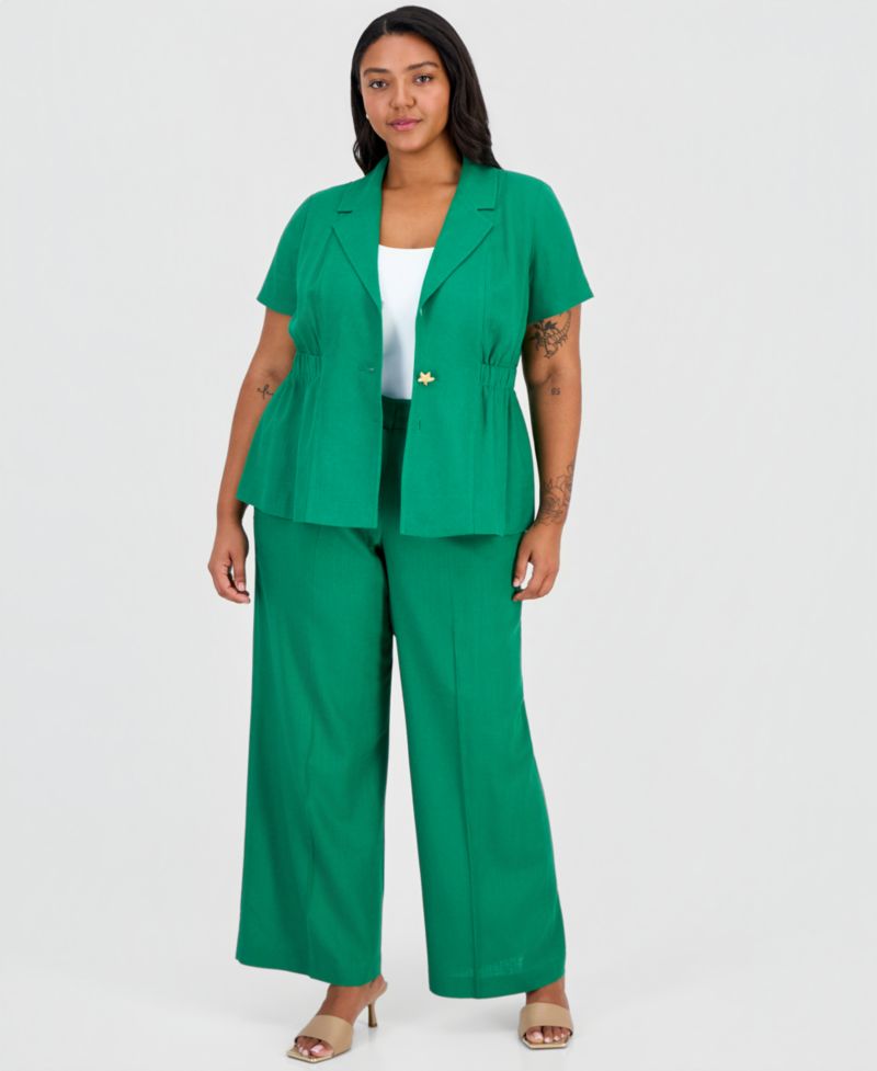 ASL Women's Mid-Rise Wide-Leg Pants