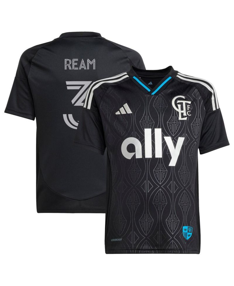 Big Boys and Girls Tim Ream Black Charlotte FC 2025 Fortress Kit Replica Player Jersey