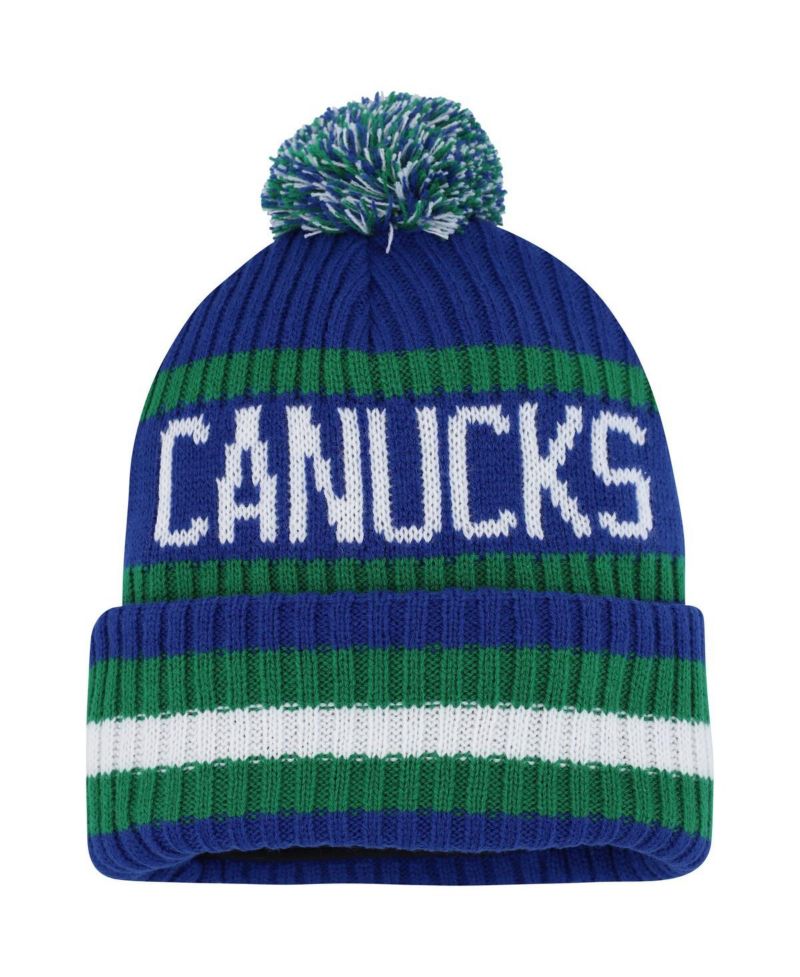 Men's Blue Vancouver Canucks Bering Cuffed Knit Hat with Pom