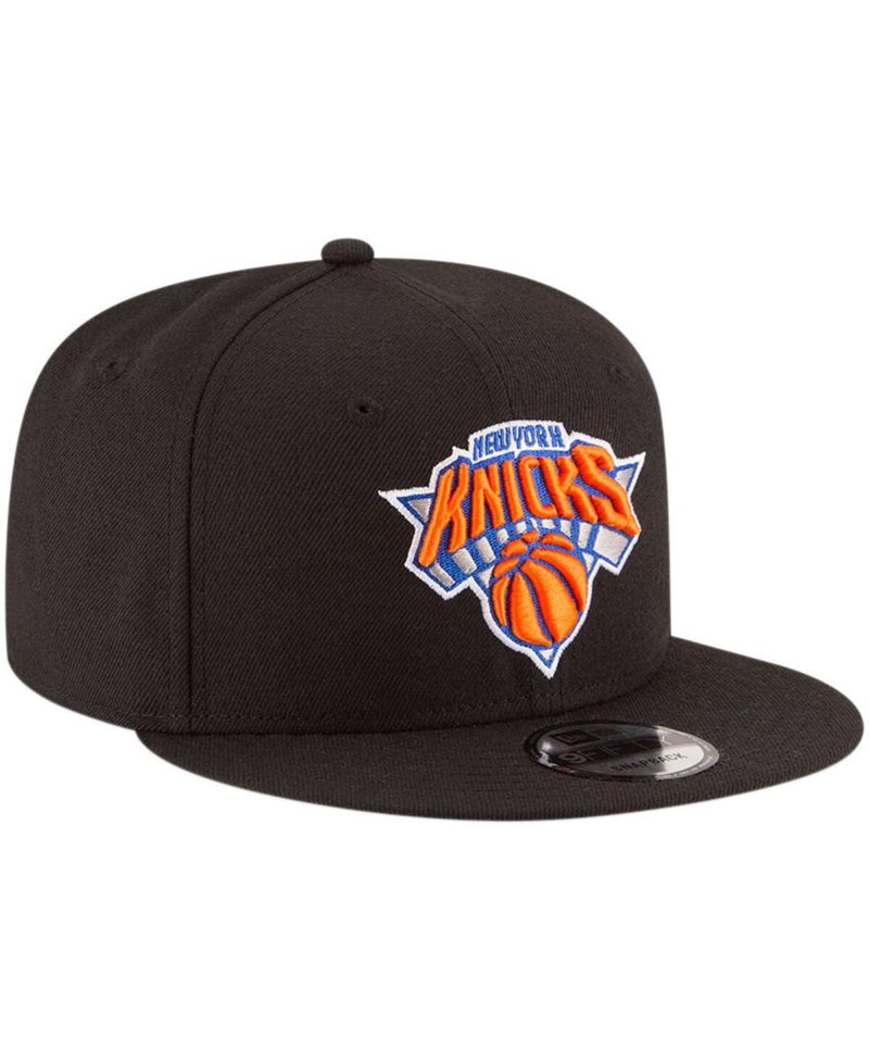 Men's Black New York Knicks Official Team Color 9FIFTY Snapback Hat