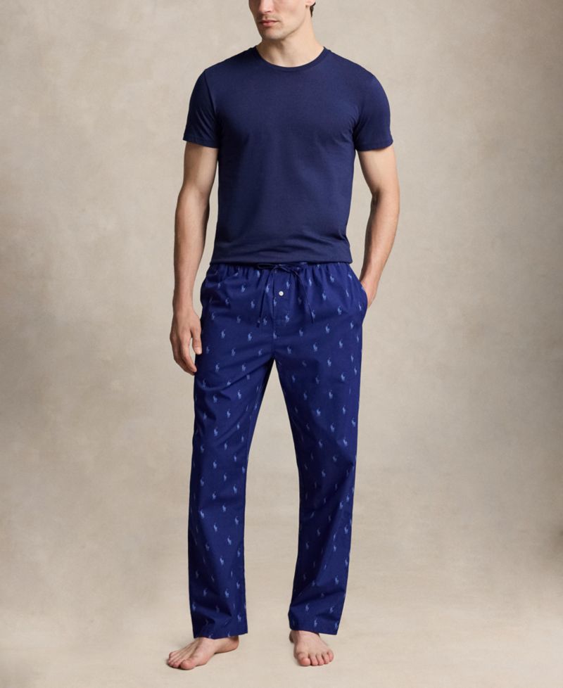 Men's Woven All Over Polo Player Pajama Pants