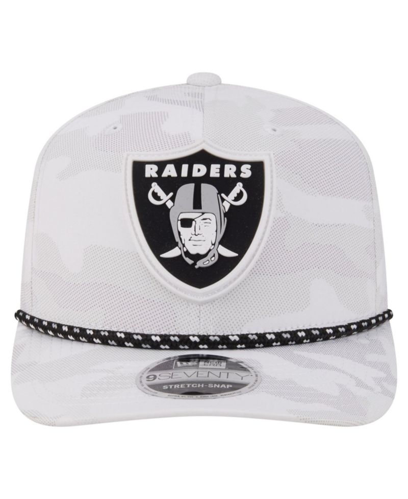 Men's White Las Vegas Raiders Camo Rope 9SEVENTY Adjustable Hat