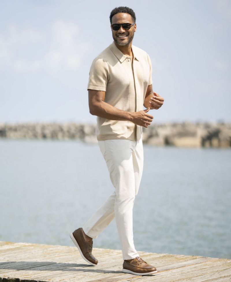 Tropics Elastic Lace Moc-Toe Boat Shoes