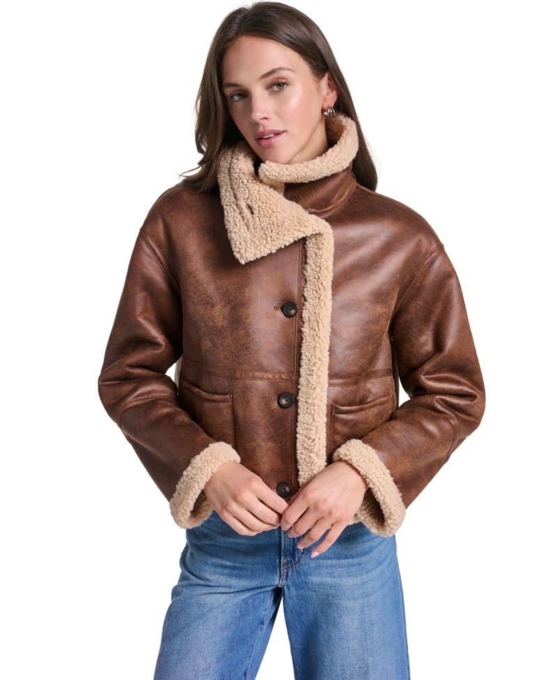 Women's Reversible Faux Shearling Jacket