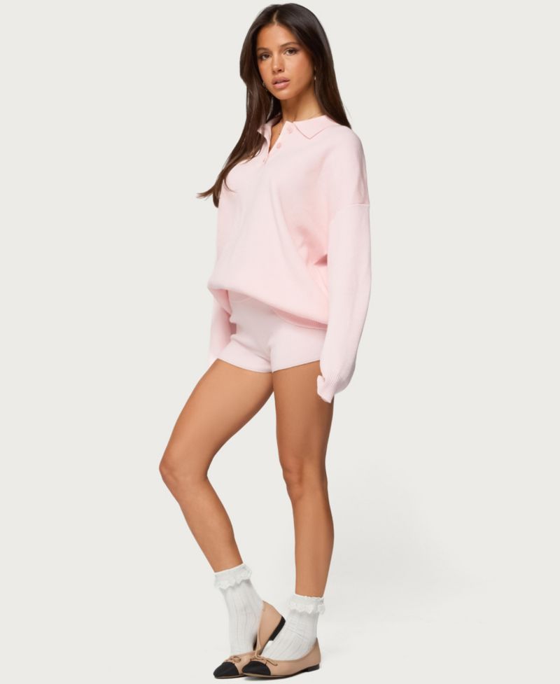Women's Lorie Mid Rise Ribbed Knit Shorts
