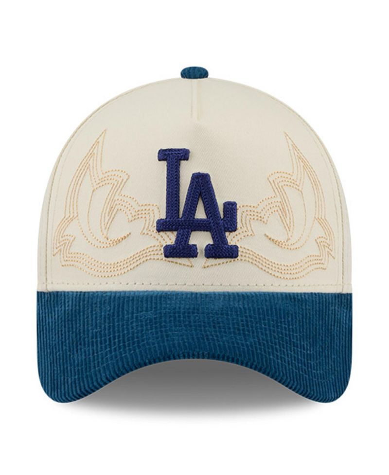 Men's Stone Los Angeles Dodgers Western Stitch 9FORTY A-Frame Adjustable Hat