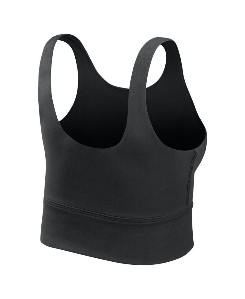 Women's Black Michigan Wolverines Performance Longline Sports Bra