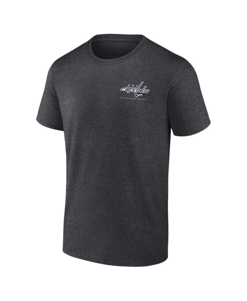 Men's Heather Charcoal Washington Capitals Backbone T-shirt