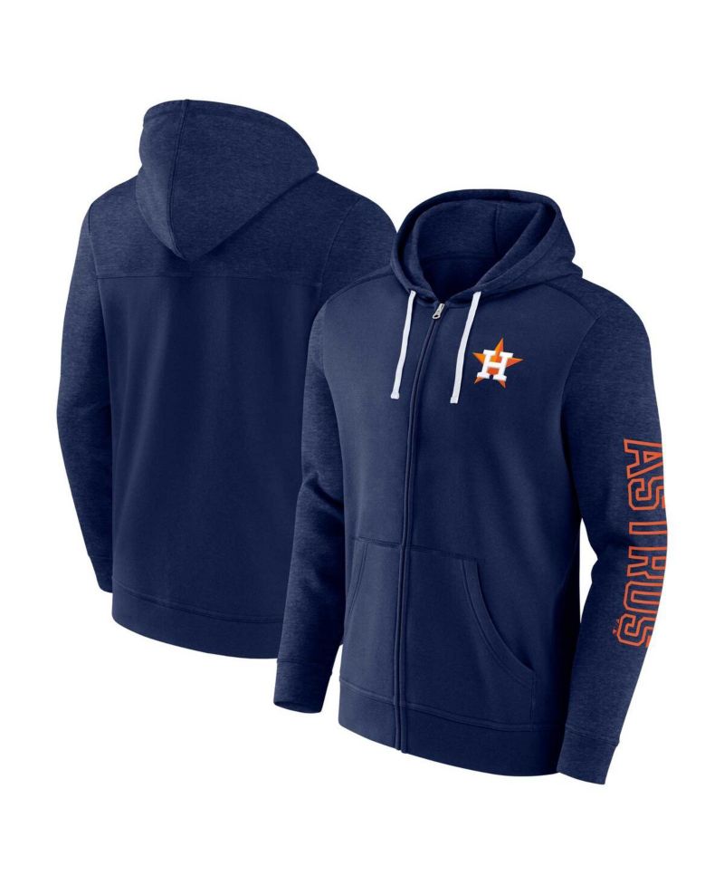Men's Navy Houston Astros Offensive Line Up Full-Zip Hoodie