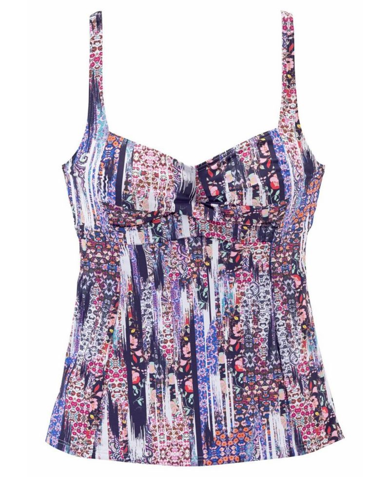 Mix Print Underwire Tankini Top and Bottom