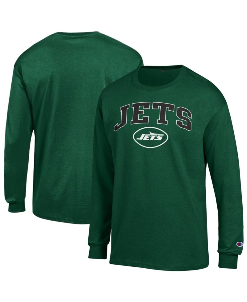 Men's Green New York Jets Arch Over Logo Long Sleeve T-Shirt
