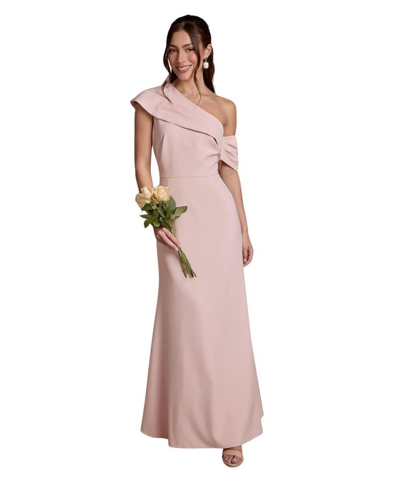 Women's One-Shoulder Asymmetric Maxi Dress