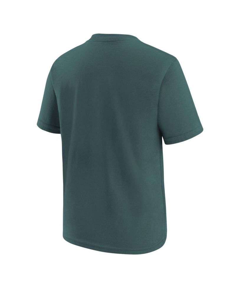 Big Boys Midnight Green Philadelphia Eagles Logo T-shirt