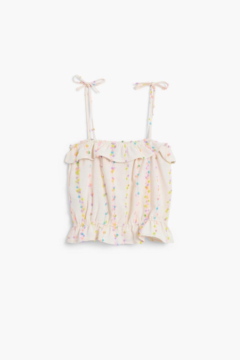 Girls Girls's Pom-pom strap top