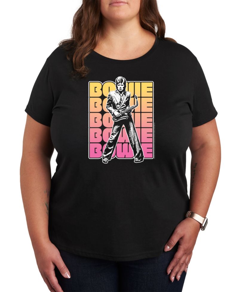Plus Size David Bowie Graphic Pullover T-shirt