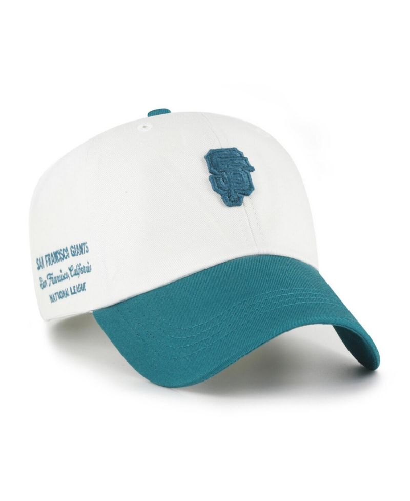 Men's White/Teal San Francisco Giants Contemporary Tonal Clean Up Adjustable Hat