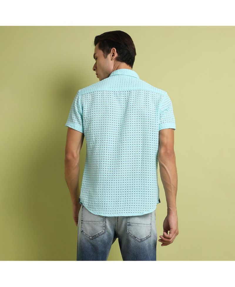 Men's See-Through Square Shirt