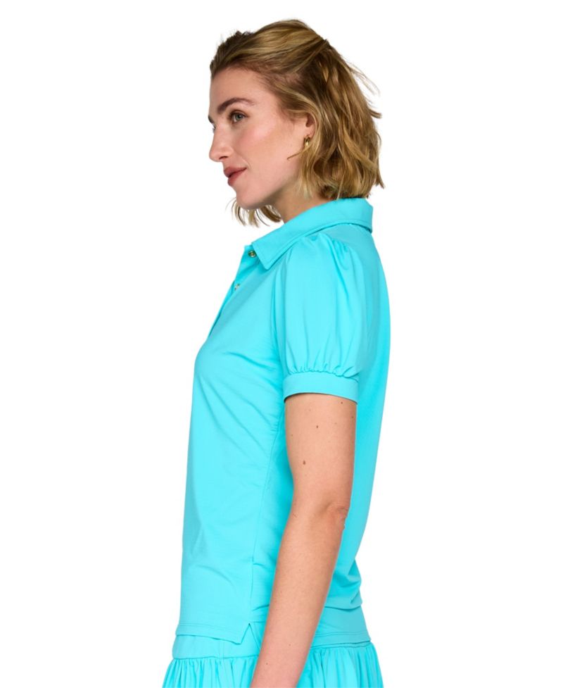Women's Golf, Tennis, Pickleball Puffy Short-Sleeve Polo Shirt