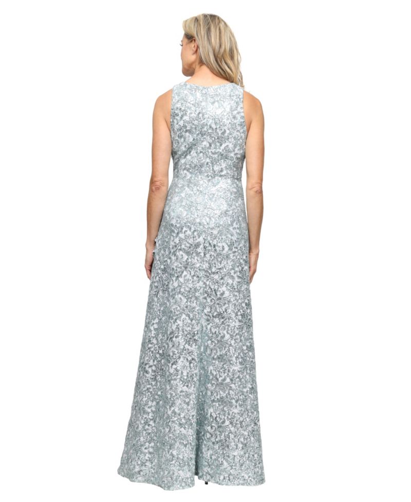 Petite Sleeveless Corded Ball Gown