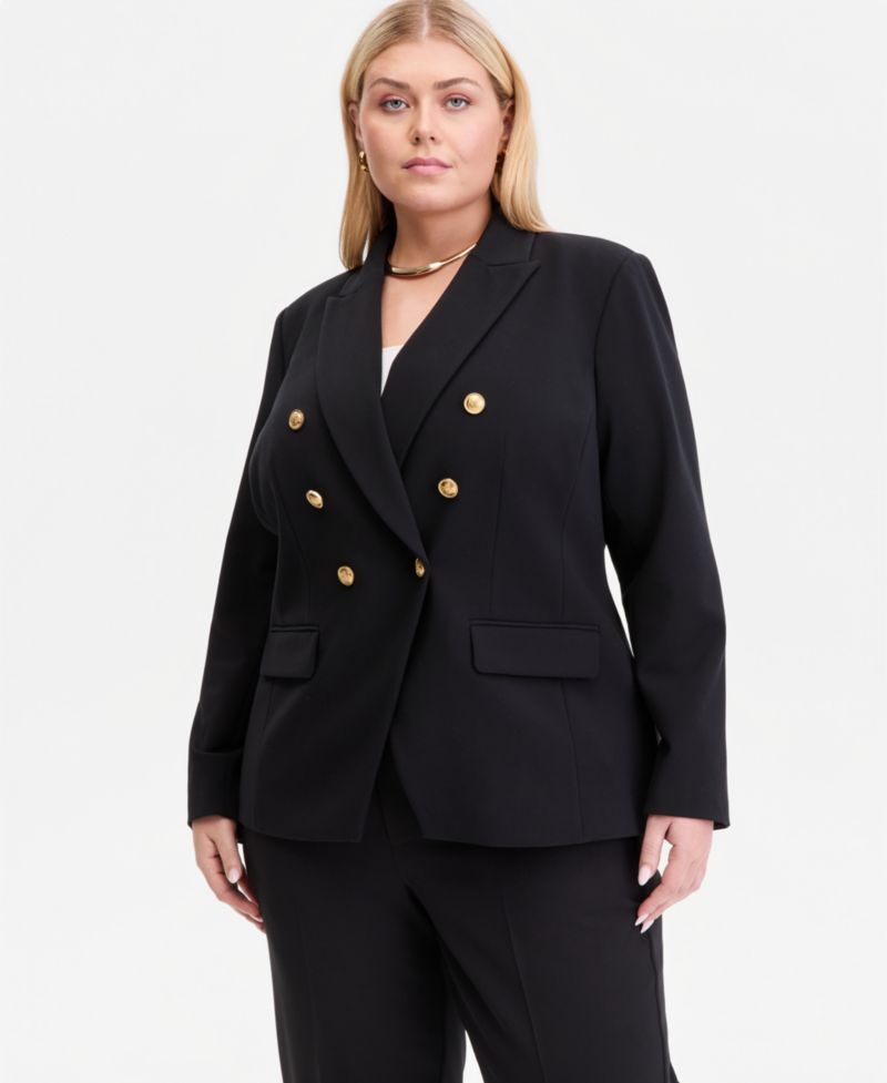 Plus Size High Rise Pull-On Ponte Pants