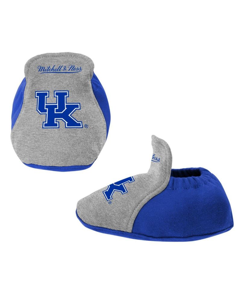 Baby Boys and Girls Royal, Heather Gray Kentucky Wildcats 3-Pack Bodysuit, Bib and Bootie Set