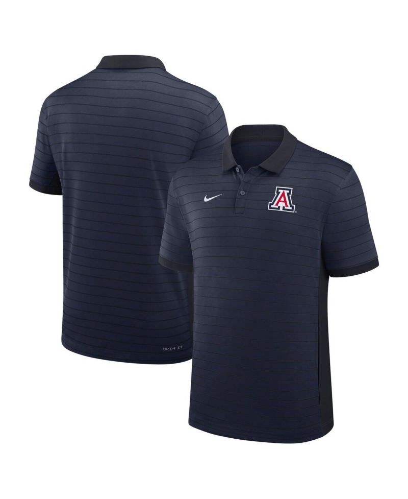 Men's Navy Arizona Wildcats 2025 Early Season Coaches Sideline Victory Stripe Performance Polo Shirt