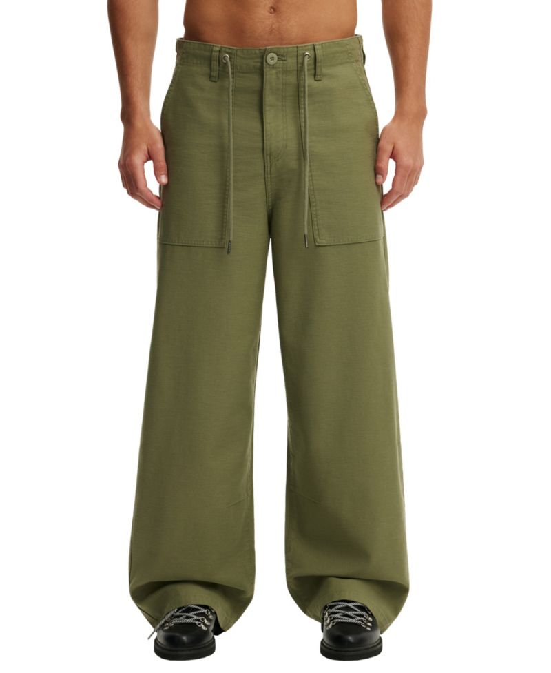 Men's Super Baggy Utility Elastic-Waist Pants