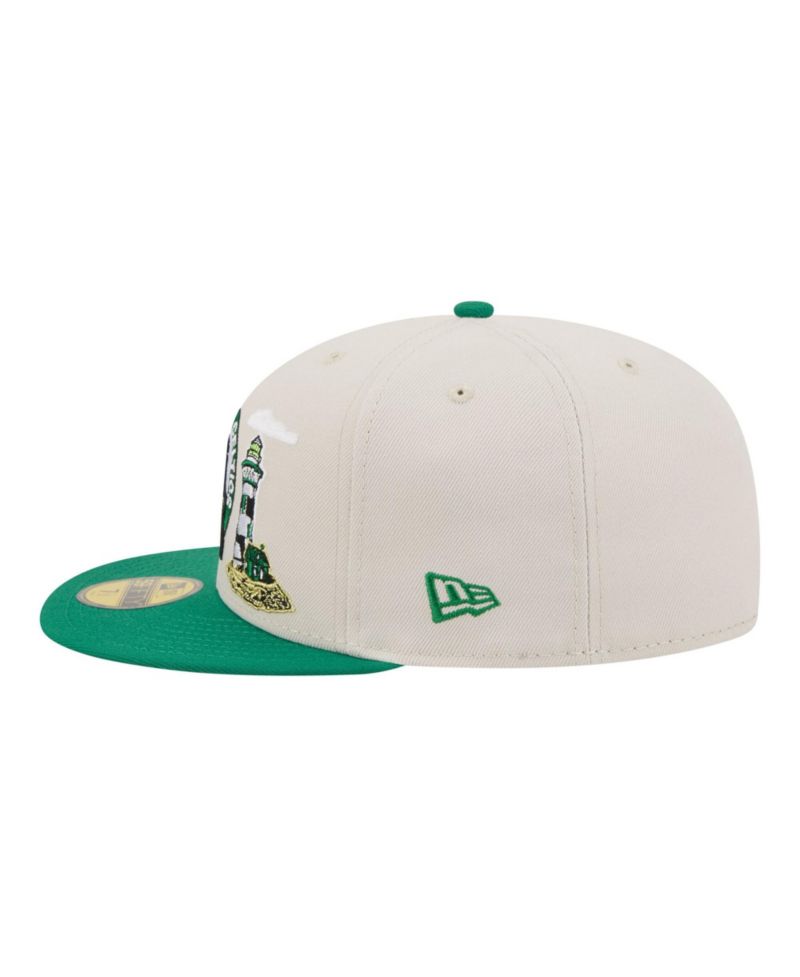 Men's Tan/Kelly Green Boston Celtics Localized City Icon 59FIFTY Fitted Hat