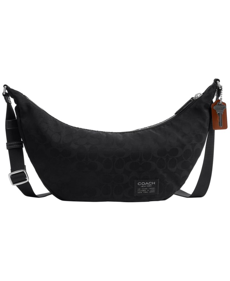Men's Leon Nylon and Leather Adjustable-Strap Zip-Top Sling