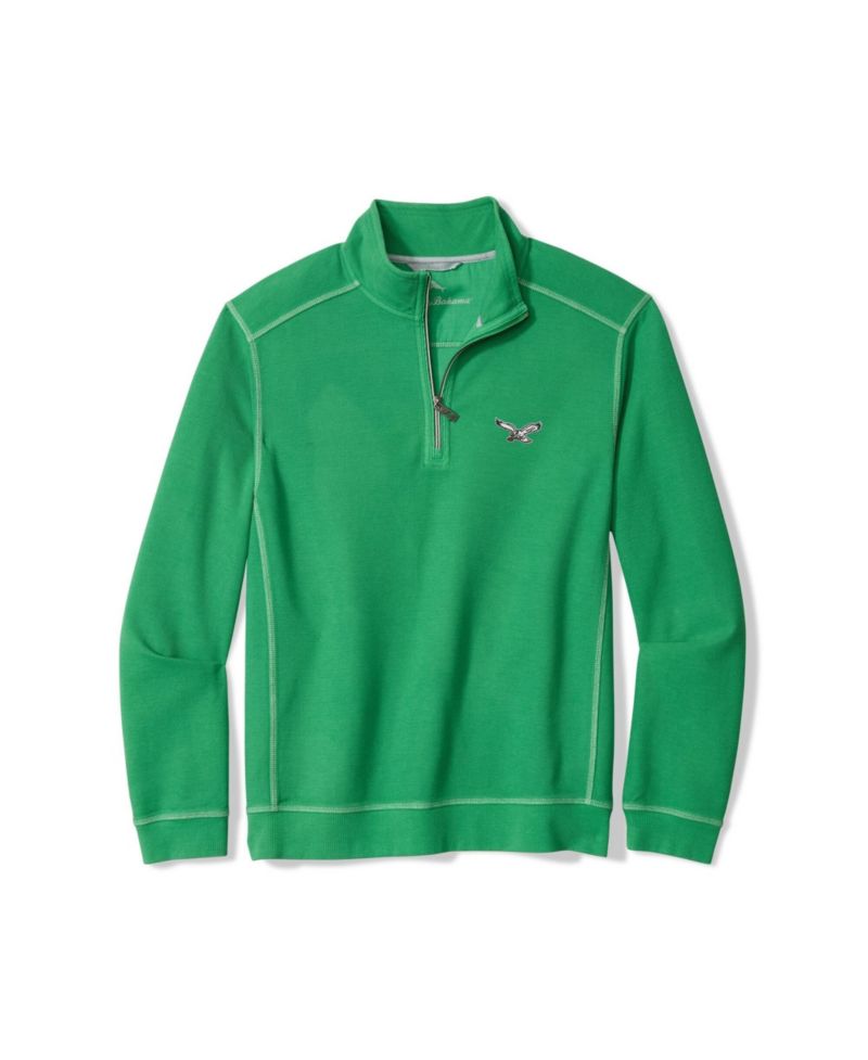 Men's Kelly Green Philadelphia Eagles Sport Tobago Half-Zip Pullover