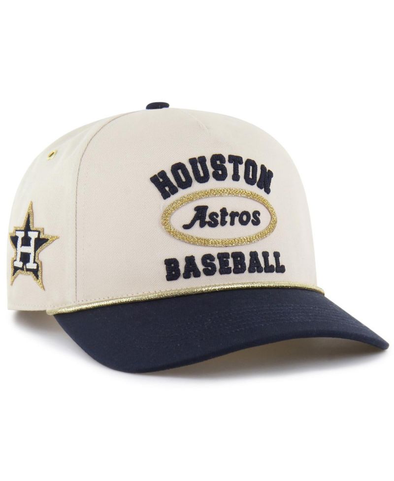 Men's x Natural/Navy Houston Astros Glitter Rope Hitch Adjustable Hat