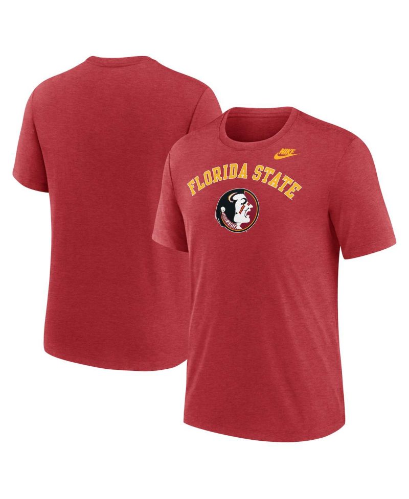 Men's Heather Garnet Florida State Seminoles Legacy Arch Tri-Blend T-Shirt