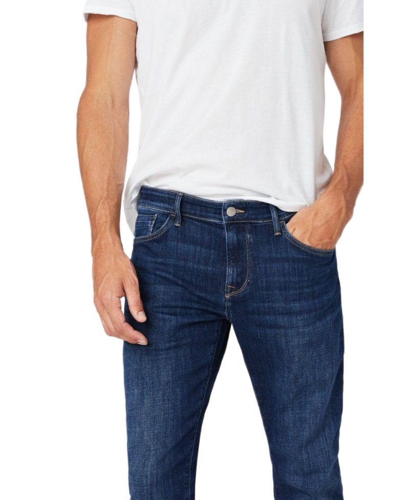 Men's Matt Straight-Leg Dark-Wash Relaxed-Fit Jeans