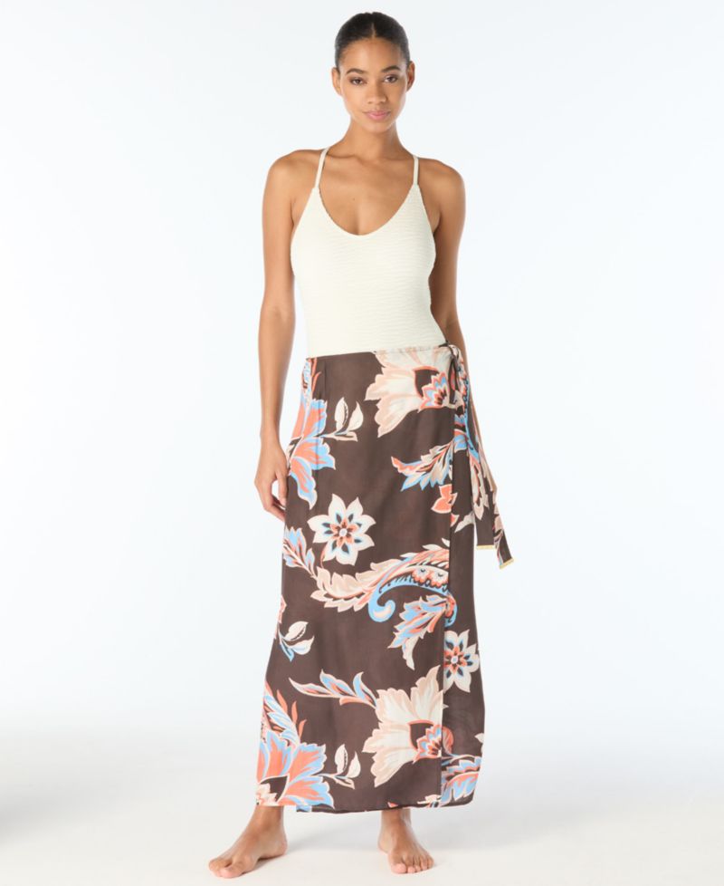 Women's Printed Wrap Swim Maxi Skirt