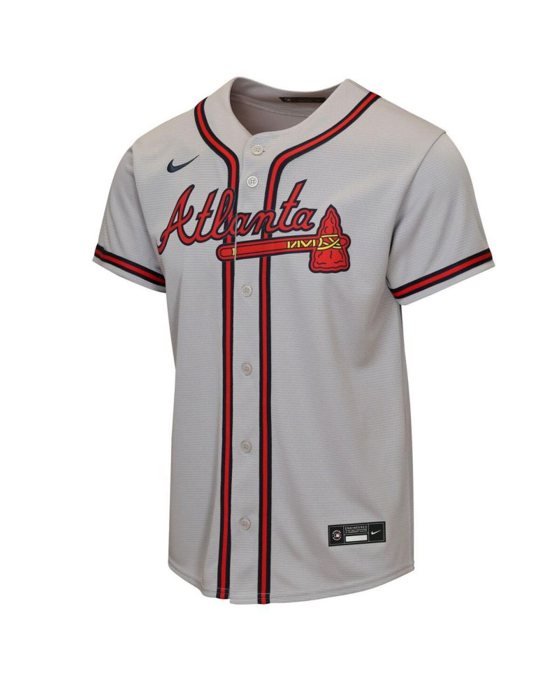 Big Boys and Girls Ronald Acu&ntilde;a Jr. Gray Atlanta Braves Road Replica Jersey