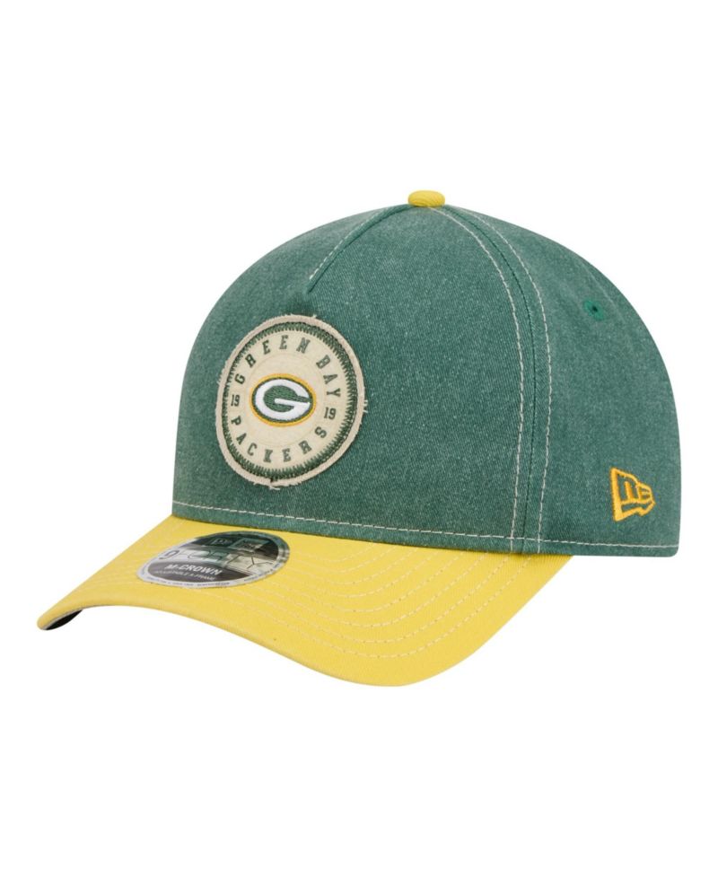 Men's Green/Gold Green Bay Packers 9FORTY Felt A-Frame Adjustable Hat