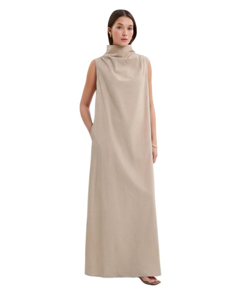 Women's Minna Sleeveless Mock-Neck Maxi Dress