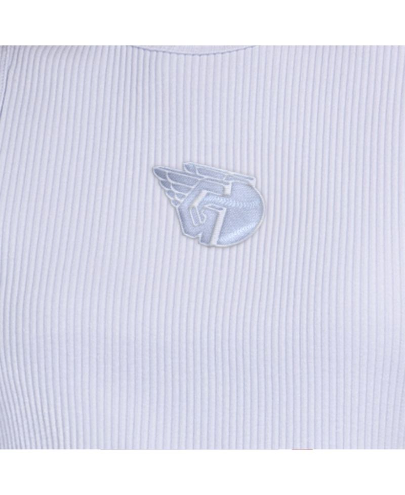 Women's Light Blue Cleveland Guardians Pastels Ribbed Tank Top