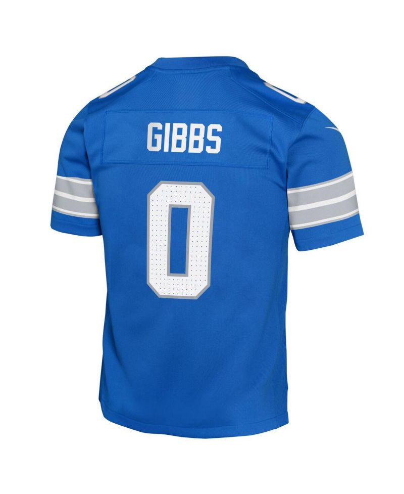 Big Boys and Girls Jahmyr Gibbs Blue Detroit Lions Team Game Jersey