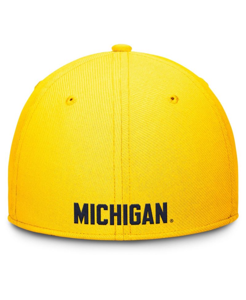 Men's Maize Michigan Wolverines Rise SwooshFlex Dri-FIT Hat